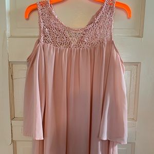 Blush lace dress